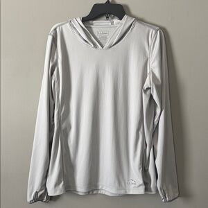 L.L. Bean Women's Light Gray Hoodie Sweatshirt